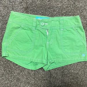Aeropostale shorts size 3/4 green length is short